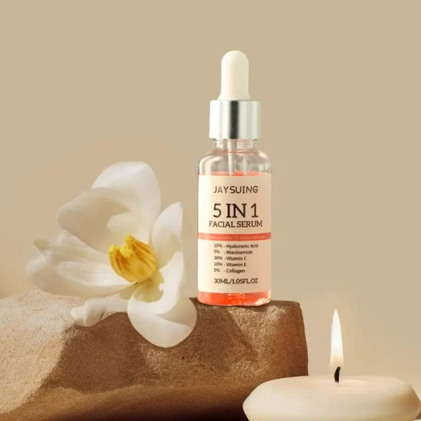5 In 1 Fade fine lines Firming Face Serum Moisturizing brightning Vitamin C Hyaluronic Acid Facial Serum Shrink Pores Skin Care 6