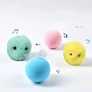 Smart Cat Toys Interactive Ball Plush Electric Catnip Training Toy Kitten Touch Sounding Pet Product Squeak Toy Ball Cat Supplie 4