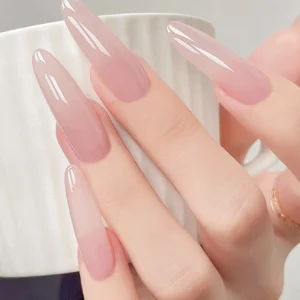 1-6pcs Summer Jelly Jade Gel Polish - Crystal Translucent Nude Nail Art Supplies for Bridal & Daily Elegant Look 2