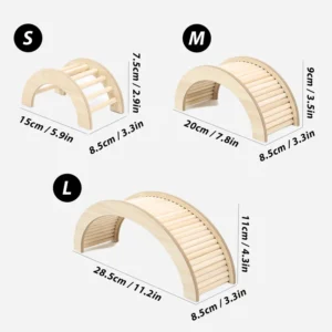S/M/L Hamster Climbing Ladder Wooden Bridge for Guinea Pigs Rats Small Animals Toys Cage Decor Accessories Szczury Akcesoria 6