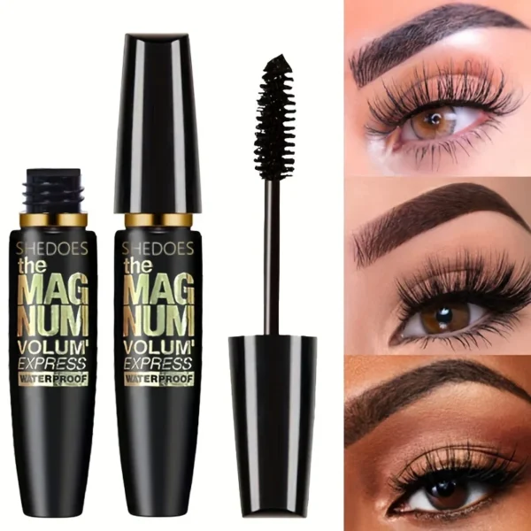 4D Black Mascara Thickening, Lengthening, Curling, Waterproof Liquid Fiber Mascara 2