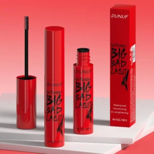 DUNUF 1 Pcs Long Lasting Mascara Thin Thick Waterproof Curl does not Easily Stain Sweat-proof and Non-smudging Beginner Friendly 4