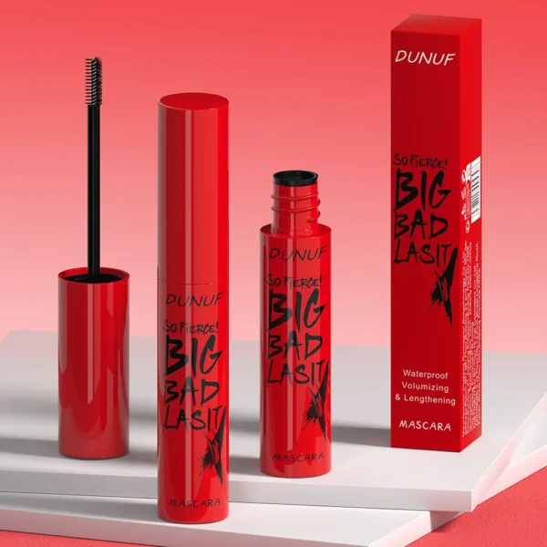 DUNUF 1 Pcs Long Lasting Mascara Thin Thick Waterproof Curl does not Easily Stain Sweat-proof and Non-smudging Beginner Friendly 4
