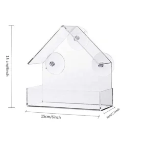 House Transparent Window Wild Bird Feeder Outdoor Removable Suction Cups Sliding Automatic Birds Feed Tray for Garden Patio Yard 5