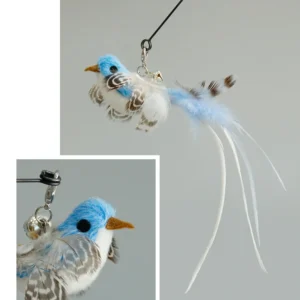 Handfree Bird/Feather Cat Wand with Bell Powerful Suction Cup Interactive Toys for Cats Kitten Hunting Exercise Pet Products 5