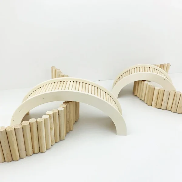 S/M/L Hamster Climbing Ladder Wooden Bridge for Guinea Pigs Rats Small Animals Toys Cage Decor Accessories Szczury Akcesoria 3