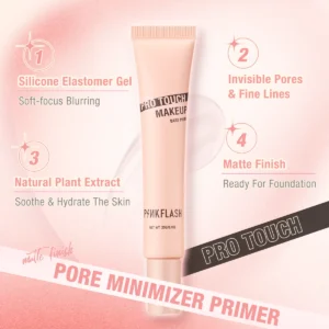 PINKFLASH Poreless Lightweight Makeup Primer Invisible Pore-Blurring Oil-Control High Coverage Face Concealer Cream Cosmetics 2