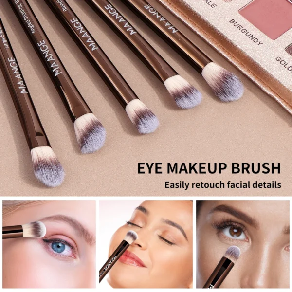 MAANGE 13PCS Makeup Brush Set Foundation Concealer Powder Eyeshadow Blush Brush Kabuki Blending Cosmetic Beauty Tool for Face 6