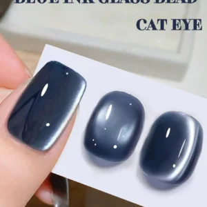 1-21pcs ZH Popular Blue Ink Cat's Eye Gel Nail Polish Spring Summer Fashionable Color Flash Glass Beads Cat's Eye Nail Salon