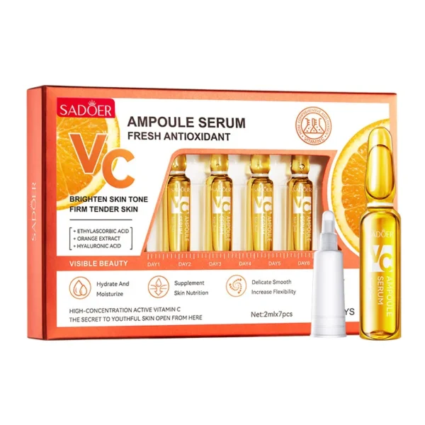 Vitamin C Face Whitening Serum Dark Spots Freckles Removal Hyaluronic Pore Minimizer Anti Aging Wrinkle Remove Golder Essence 5
