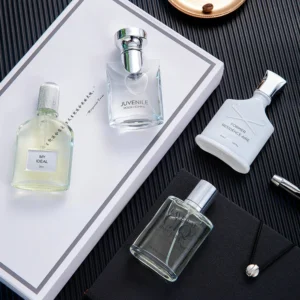 Brand Men Perfume 100ml Gift Box Four Piece Set Lasting Fragrance Body Spray Fresh Plant Floral Scent Pheromone Parfums Homme 6