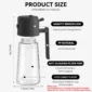500mL Oil Empty Bottle 2in1 Sprayer & Pourer Plastic Oil Container Kitchen Cooking Oil Dispenser Vaporizer Cruet for Camping BBQ 2