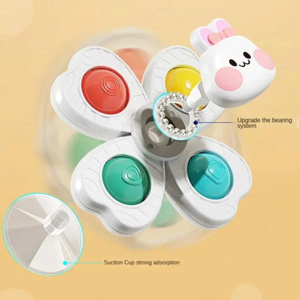 Baby Sucker Spinning Toys Children Bath Montessori Education Rotating 3 Years Bathroom Toys for Toddler Infant Toys for Baby 6