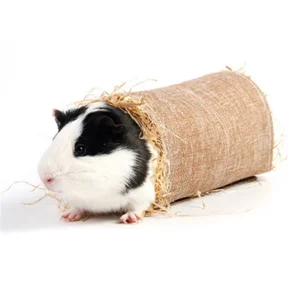 Rabbit Hideaway Toy Grass Straw Bunny Toy Tunnel Hamster Accessories for Guineapig Chinchilla Ferret Rats Rodent Animal Pet Cage 6