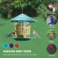 Bird Feeder Automatic Foot Feeding Tool Outdoor Bird Feeder Hanging Nut Feeding Multiple Hole Dispenser Holder Food Container 2