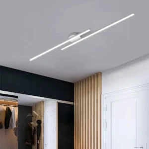 Long Aluminium LED Ceiling Light Modern Creative Design Ceiling Lamp Indoor Lighting Fixture Hallway Balcony Aisle Office Lustre 4