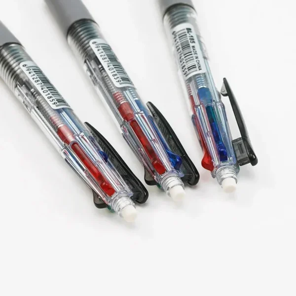 5 In 1 Multicolor Ballpoint Pens 4 Colors Ball Pen 1 Automatic Pencil With Eraser For School Office Writing Supplies Stationery 4