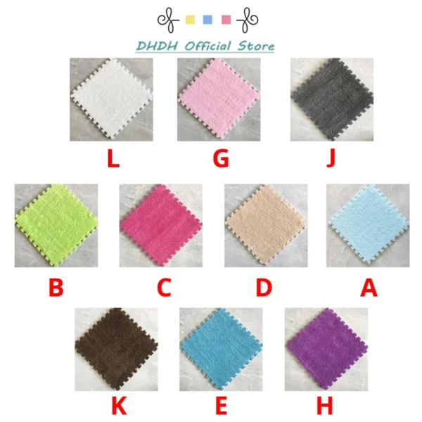 Soft Plush Children's Mat Baby Play Mat Baby Toys Eva Foam Puzzle Carpet In Children's Room Keep Warm Playmat 30*30*1CM 5