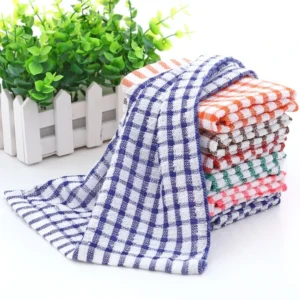 6PCS Cotton Kitchen Tea Towels Absorbent Lint Free Catering Restaurant Cloth Dish Towels Cleaning Cloth Kitchen Cleaning Towel 2