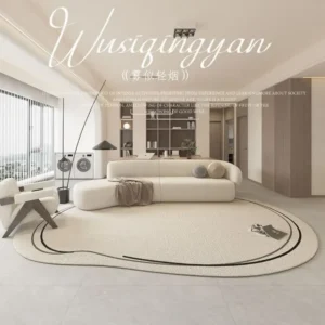 Cream Style Profiled Imitation Cashmere Carpet Comfortable Soft Bedroom Living Room Home Decor Cloakroom Office Floor Mat