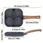 LMETJMA Egg Frying Pan Nonstick Pancake Pans 4-Cups Cookware Pancake Pan Egg Pan Suitable for Gas Stove Induction Cooker JT87 2