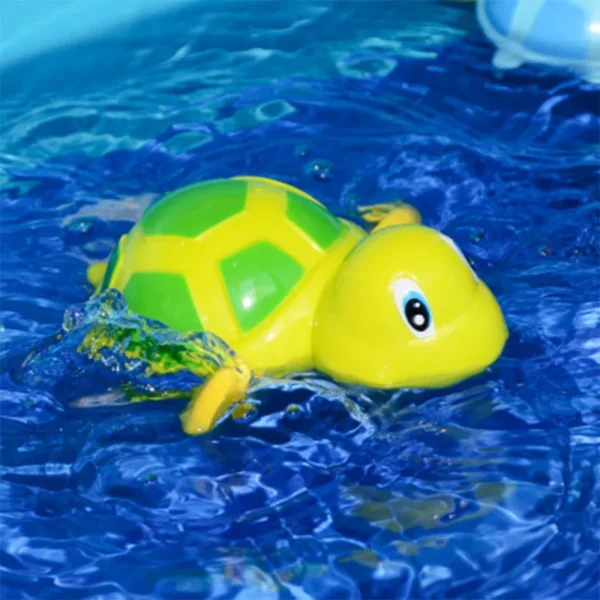 Cartoon Cute Tortoise Baby Water Bath Toys Classic Kids Infant Bathroom Mini Colorful Soft Floating Animals Figure Clockwork Toy 3