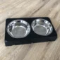 BOOTEELY Elevated Dog Feeder Bowls Adjustable Raised Stand with Double Stainless Steel Food Water Bowls Small Medium Large Dogs 2