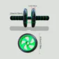 Abdominal Muscle Wheel Double Wheel Healthy Abdominal Wheel Slimming Belly Men's and Women's Fitness Equipment Silent Roller 2