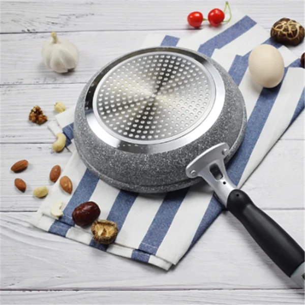 Durable Stone Frying Pan28/26/24/20cm Wok Non-stick Pan Skillet Cauldron Induction Cooker Pans Pancake Egg Gas Stove Home 4