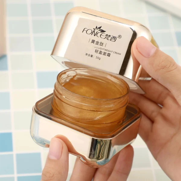 FONCE Male Female Gold Peptide Moisturizing Face Cream Multiple Plant Essence Facial Care Refreshing 50g 4