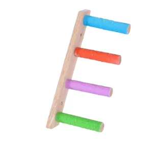 4/6/8 Step Bird Climbing Ladder Parrot Toy Ladder Bird Interaction Fun Climbing Toys Wooden Exercise Rack 2