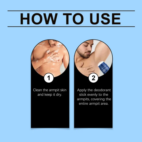 East Moon Men Sandalwood Deodorant Stick Anti Sweating Keep Drying Lasting Fragrance Remove Armpit Odor Underarm Refresh Sticks 5