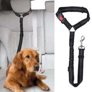 2-in-1 Dog Car Seatbelt Headrest Restraint Adjustable Reflective Pet Safety Seat Belt Clip Buckle Tether Large Medium Small Dogs 2