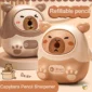 Pencil Sharpener Creative Capybara Kawaii Stationery Office School Supplies Korean Stationery 80*80*100mm 2