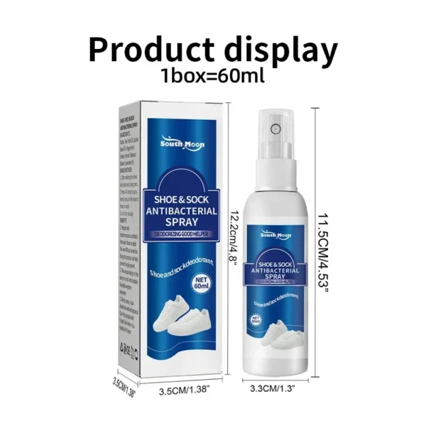 Shoe Socks Odor Removal Spray Foot Odor Shoes Stink Remover Footwear Deodorant Antibacterial Antiperspirant Freshener Feet Care 6