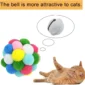 3/60pcs Cat Toys Balls with Bells , Color Cat Pom Pom Balls,Tinsel Sparkle Balls,Interactive Toy for Indoor Cats Kitten 2