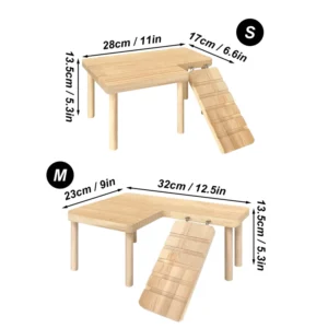Hamster Wooden Ladder Platform Jumping Board Playground Hamster Climbing Toy Small Pets Stairs Toy Hamster Mice Cage Accessories 2