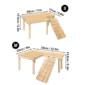 Hamster Wooden Ladder Platform Jumping Board Playground Hamster Climbing Toy Small Pets Stairs Toy Hamster Mice Cage Accessories 2