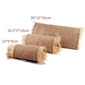 Rabbit Hideaway Toy Grass Straw Bunny Toy Tunnel Hamster Accessories for Guineapig Chinchilla Ferret Rats Rodent Animal Pet Cage 4
