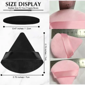 100Pcs Customized Logo Powder Puff Face Triangle Makeup Tool Powder Soft Cosmetic Puff Makeup Foundation Sponge Beauty Tool 2
