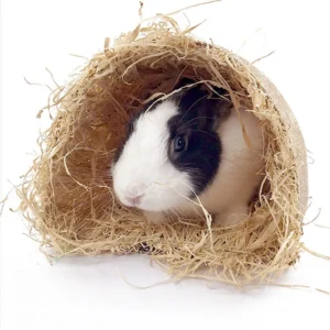 Rabbit Hideaway Toy Grass Straw Bunny Toy Tunnel Hamster Accessories for Guineapig Chinchilla Ferret Rats Rodent Animal Pet Cage 5