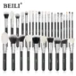 BEILI Black Makeup brushes set Professional Natural goat fiber hair brushes Foundation Powder Contour Eyeshadow make up brushes