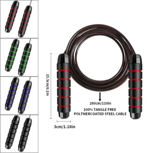 Rapid Speed Jump Rope Steel Wire Skipping Rope Exercise Adjustable Jumping Rope Fitness Workout Training Home Sport Equipment 2
