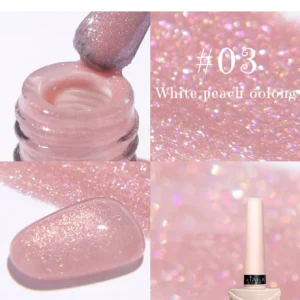 1-3pcs PSK Pink Nails Spring White Peach Oolong 3 Color Series Gel Nail Polish 2025 Youth Super Glitter Nail Art Nail Supplies