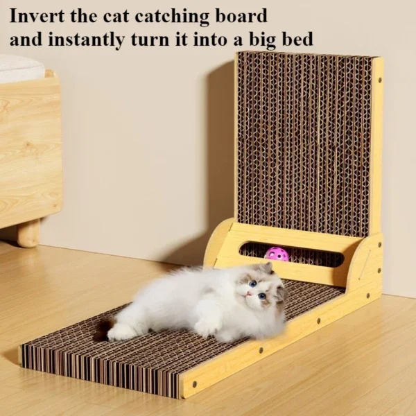 Cat Scratching Board L-shaped Detachable Wooden Wear Resistant and Scratch Resistant Grinding Claw Toy Furniture Protector CAT 4