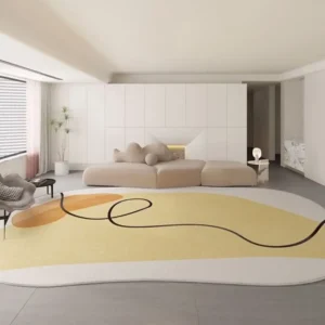 Cream Style Profiled Imitation Cashmere Carpet Comfortable Soft Bedroom Living Room Home Decor Cloakroom Office Floor Mat 3