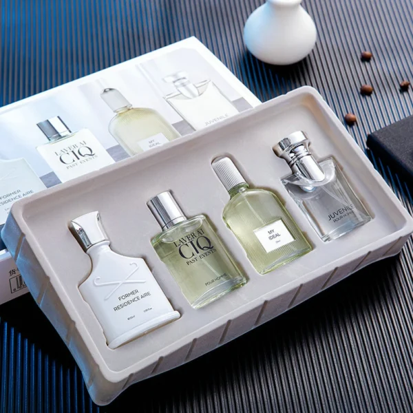 Brand Men Perfume 100ml Gift Box Four Piece Set Lasting Fragrance Body Spray Fresh Plant Floral Scent Pheromone Parfums Homme 4