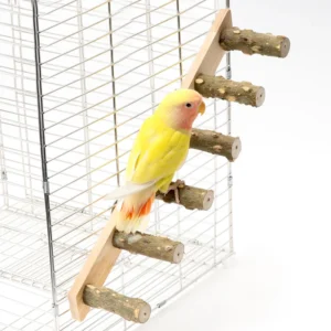 4/6 Steps Wood Ladder Pet Interactive Bird Parrot Toy Ladder for Hamster Cage Funny Grinding Stick Climbing Toy Bird Accessories 2