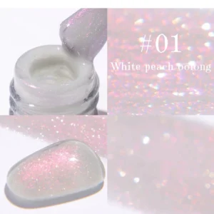 1-3pcs PSK Pink Nails Spring White Peach Oolong 3 Color Series Gel Nail Polish 2025 Youth Super Glitter Nail Art Nail Supplies 3