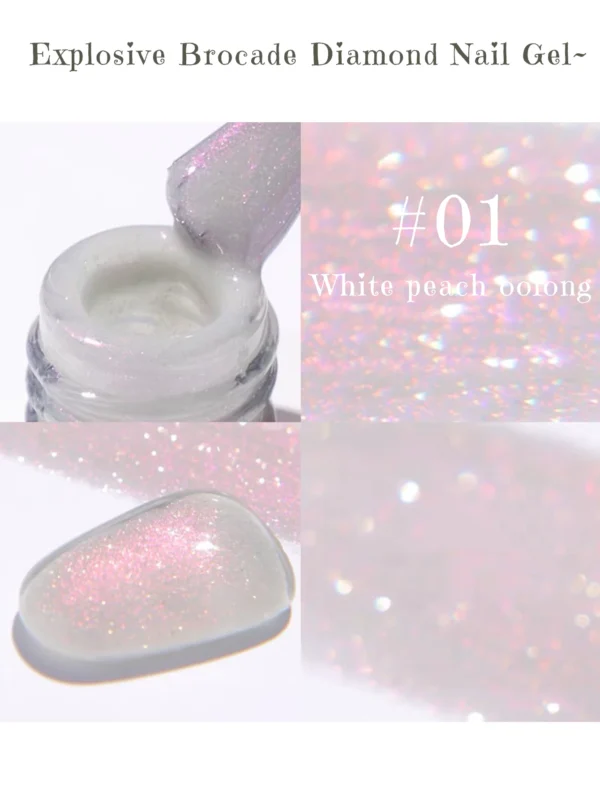 1-3pcs PSK Pink Nails Spring White Peach Oolong 3 Color Series Gel Nail Polish 2025 Youth Super Glitter Nail Art Nail Supplies 3